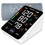 EASYCARE® Fully Automatic Talking Digital BP Monitor with Lithium Battery | Portable BP Machine for Home | Large Display | Memory Function | USB Rechargeable | 22-36cm Cuff (Black)
