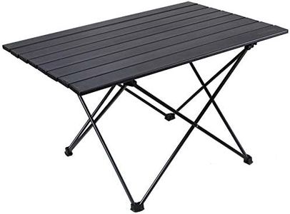 RISEPRO Portable Camping Table, Large Lightweight Folding Table with Aluminum Table Top and Carry Bag, Easy to Carry, Ideal for Outdoor, Camping, Picnic, Cooking, Beach, Hiking, Fishing 68 X 46 X 40cm