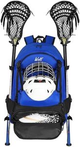 WOLT Lacrosse Bag- Extra Large Lacrosse Backpack for All Sport Gear-Two Sticks Holders and Separate Cleats Compartment Field Hockey Bag