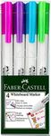 Faber-Castell Slim Whiteboard Marker in Fashion Colours, 4 Pack, (67-156074)