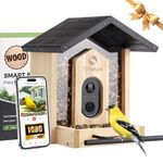 TT Nature Bird Feeder with Camera, Upgraded 1.5L Smart Birdhouse Al Identify for 10000 Plus Species, Auto Capture & Real-time Notifications, Ideal Gift for Bird Lovers (Iron Roof)