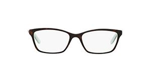 Ralph by Ralph Lauren Women's RA7044 Prescription Eyewear Frames, Shiny Havana On Aquamarine/Demo Lens, 52 mm