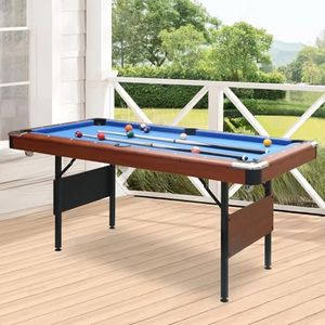 5.5 ft Foldable Billiard Table - Space-Saving Indoor/Outdoor Pool Table with Complete Set of Accessories for Kids & Adults