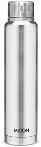 Milton Thermosteel Elfin 750, Vacuum Insulated Flask, 750 ml | 25 oz | 24 Hours Hot & Cold Water Bottle 18/8 Stainless Steel, Durable Body, BPA Free, Leak-Proof Simple Screw Lid | Silver