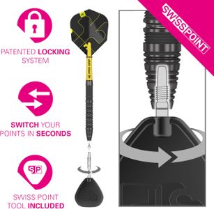 Target Bolide Void 90% Tungsten Darts, 23g – Precision Steel Tip