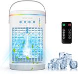 Portable Air Conditioner, Evaporative Air Cooler with 1400ml Water Tank, Portable AC Unit Air Cooler, 3 Speeds & 2 Mist, Personal Air Conditioners Cooling Fan for Desk, Home