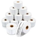 Aegis Adhesives - Direct Thermal Labels for Barcodes, Return Address, File Folders, Perforated & with Compatible with Rollo, Zebra, & Other Desktop Label Printers (2" X 4")