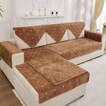 TEWENE, Sectional Couch Cover Velvet Sofa Cover Anti-Slip L Shaped Couch Cover Sectional Sofa Cover for Dogs Couch Cover 3 Cushion Couch Cover for Sofa 3 Seats Sofa Seat Cover - 1 Pc 28''x70'' Size