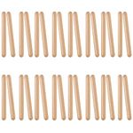 SINJEUN 16 Pair (32 Pack) Wooden Rhythm Sticks, 8 Inch Classical Wood Claves Musical Percussion Instrument, Natural Hardwood Music Lummi Sticks for Student, Musicians