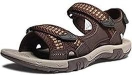 ATIKA Women's Outdoor Hiking Sandals, Comfortable Summer Sport Sandals, Athletic Walking Water Shoes, Havana Sandals Brown & Tan, 3.5 UK