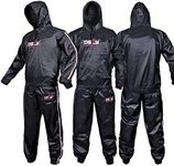 DEFY Heavy Duty Sweat Suit Sauna Exercise Gym Suit Fitness, Weight Loss, Anti-Rip, with Hood (Medium)