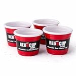 Solo Cup Shot Glasses - Set of 4 | Red Solo Cups | Reusable and Small Size Perfect for Party, BBQ, Outing & Easy to Carry | BPA Free (Shot Cup - Set)