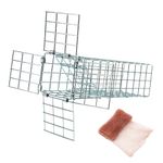 Excluder One Way Squirrel and Rodent Trap - Control Mice, Rats, Bats, Squirrels and More - Fine Copper Mesh Wool Included To Seal Hole- Better than Steel Wool - Good for Attic Door (3 x 3 Opening)