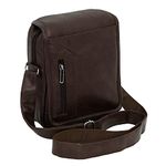 Storite PU Leather Stylish Sling Messenger Bag For Men | Multipurpose Crossbody Bag With Adjustable Strap For Travel And Office Use (DarkBrown, 25.5 x 7 x 20 Cm)