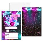Let's Strike Up Birthday Party Invitation, Bowling Fill-In Invites For Men & Women, 20 Invitations With Envelopes(4" X 6")，Adults Party Favors Decorations And Supplies-13