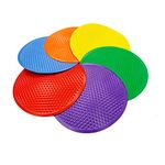 GISCO Spot Markers 9.5 Inch Non Slip Rubber Agility Markers Flat Field Cones Floor Dots for Soccer Basketball Sports Speed Agility Training and Drills | Set of 10 Assorted Colours