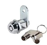 FJM Security 2400AM-KD Tubular Cam Lock with 7/8" Cylinder and Chrome Finish, Keyed Different