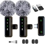 Wireless Lavalier Microphone for iPhone, Android, iPad, Lavalier Microphone for Video Recording -Noise Reduction Lapel Mic for Recording,Clip on Mic Pro for Video Recording,Tiktok,Vlog,Youtube