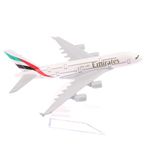 Tiuyii Model Airplane Airlines Emirates-A380 in 1:400 scale 16cm Long Airplane Model Plane Toy Plane Model push Together Model Aircraft, Model of the World Largest Airplane for Decoration or Gift