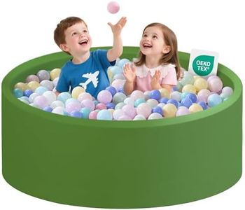 Zedachica Ball Pit for Toddlers 47.24''x15.75'' Baby Ball Pits Round Foam Ball Pits Lagre Kids Ball Pit Kids Play Ball Pool Ideal Gift for Children (Green, NO Balls)