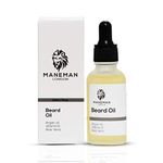 Maneman London Beard Oil | Cigar | Non greasy | Moisturises and Conditions Beard |Natural and organic | Argan, Jojoba & Aloe Vera oil Vitamin e | Mens Gift (30mL) (Cigar)