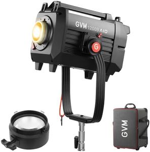GVM 1200B AIO LED Video Light + 3X Optical Intensifier, 1200W Photography Lighting, 42800lux lux, Triple Brightness with Intensifier, 2700K-6800K, Bluetooth Control for Filmmaking Live Broadcast