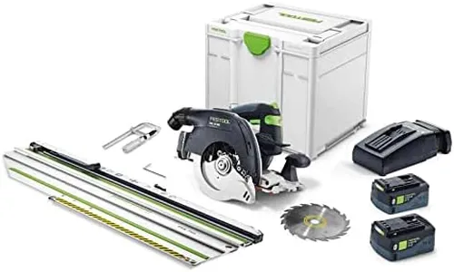 Festool 577663 Cordless Carpentry Track Saw HKC 55 18V 5.0 Ah EBI-F-Set with FSK 250 Guide Rail