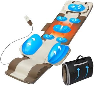 Full Body Massage Mat, 3D Body Stretching & Lumbar Traction, Back Heating, Traction Up & Down, Curve Stretch, Twist Left & Right, 4 Modes 3 Intensities 3 Heat Levels, PU Leather, Foldable, Fit 5'1-6'0