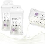 100 Pcs Breast Milk Storage Bags, 250ml Temperature Sensing Discoloration Milk Storing Bags for Breastfeeding, No-Leak Self-Standing Milk Freezer Storage Pouches