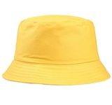 Bucket Hats Basin Hat Fisherman Cap Cotton Beach Sun Hat Sports Hat (Yellow)