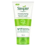 Simple Kind To Skin Moisturising Facial Wash 150 ml for normal to dry skin | 100% soap-free gentle cleanser for women & men