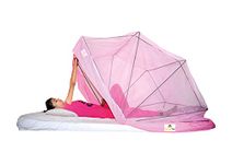 WonderNet Mosquito Net Pink Color for King or Deluxe Size Bed 6 Ft X 7 Ft (72inch X 84inch)