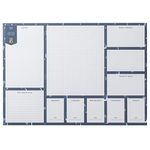 Busy B A3 Desk Pad with 36 Tear-Off Sheets, Navy