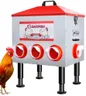 GADFISH 55LBS Large Capacity Automatic Chicken Feeder - 8 Feeding Ports, Anti-Waste Design, Height-Adjustable Legs & Secure Locking Lid for Chickens, Ducks & Poultry