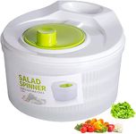 KolorFish Salad Spinner Large Capacity for Vegetable Water Drain, Fruits Vegetable Lettuce Washer with Handle Easy to Spin and Clean