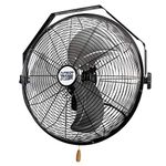 Maxx Air Wall Mount Fan, Steel, Black, 18"