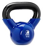 Kakss Vinyl half coating Kettle Bell for Gym & Workout (10 KG (Blue)) (PROUDLY MADE IN INDIA)