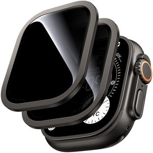WSKEN for Apple Watch Ultra 3 / Ultra 2 Screen Protector 49mm, [26 Degree Privacy] Titanium Alloy Frame + 9H Tempered Glass, [Touch Sensitive] Lightweight Protective Glass Film for iwatch Ultra 2 Pack