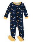 Leveret Kids Pajamas Baby Boys Girls Footed Pajamas Sleeper 100% Cotton (Wolf, Size 4 Toddler)