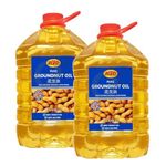 KTC Groundnut Oil | 5L | Cooking Oil | Groundnut Seed Oil | Deep or Shallow Frying Oil | For Nutritious Diet | Vegan | Gluten-Free | Bulk Bottle | Each 5Litre | Pack of 2