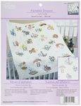 Bucilla Stamped Cross Stitch Baby Quilt Top 34 x 43 inches-Alphabet Dreams, Polyester Blend,Cotton, Multi-Colored, 1