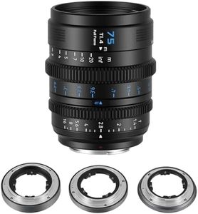 SIRUI VP-1 Vision Prime 1 T1.4 Full Frame Cine Lens, 75mm Manual Focus Cinema Lens with Pre-Installed E Mount, Interchangeable RF/Z/L Mounts (Black)