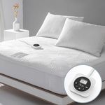 Twin XL Size Electric Heated Mattress Pad - Bed Warmer with Memory & Preheat Functions, 12 Heat Settings Single Control for 1-12 Hours Auto Off, Lighted Button