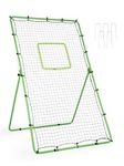 Volleyball Rebounder Net 4x7ft Volleyball Training Equipment Bounce Back Net with 5 Rebound Angles Neon Target and Bungee Cords for Multi Sports Rebounder Training Volleyball Practice Net