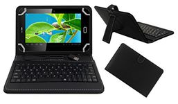 Acm USB Keyboard Case Compatible with Datawind Ubislate 7" Tablet Cover Stand Study Gaming Direct Plug & Play - Black