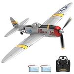 VOLANTEXRC RC Plane P47 Thunderbolt 2.4Ghz 4CH Control with Aileron RC Aircraft Plane Ready to Fly with 6-axis Stabilizer System One-Key Aerobatic Perfect for Beginner Practice (761-16 RTF)