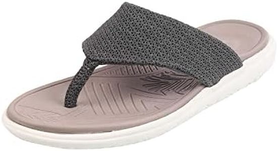Mochi Women Grey Synthetic Leather Flat Casual Slipper UK/4 EU/37 (32-1764)