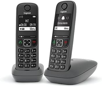 Gigaset A695 Duo - Cordless Landline Phone, 2 Handsets with Large Backlit Display for Very Easy to Read Display, Call Blocking Function - Grey