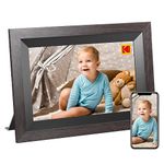 KODAK 10.1 Inch Smart WiFi Digital Photo Frame 1280x800 Touch Screen, Auto-Rotate, Built in 32GB Memory, Digital Picture Frame Share Moments Instantly via Kodak App from Anywhere(Wood)