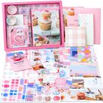 The AutoStory Paper Junk Journal & Scrapbook Kit: A6 Notebook, Stickers, Diy Set With Vintage Aesthetic & Creative Decor Journaling Supplies. Ideal Gifting For Teens, Girls (My Sweetheart, Pink)